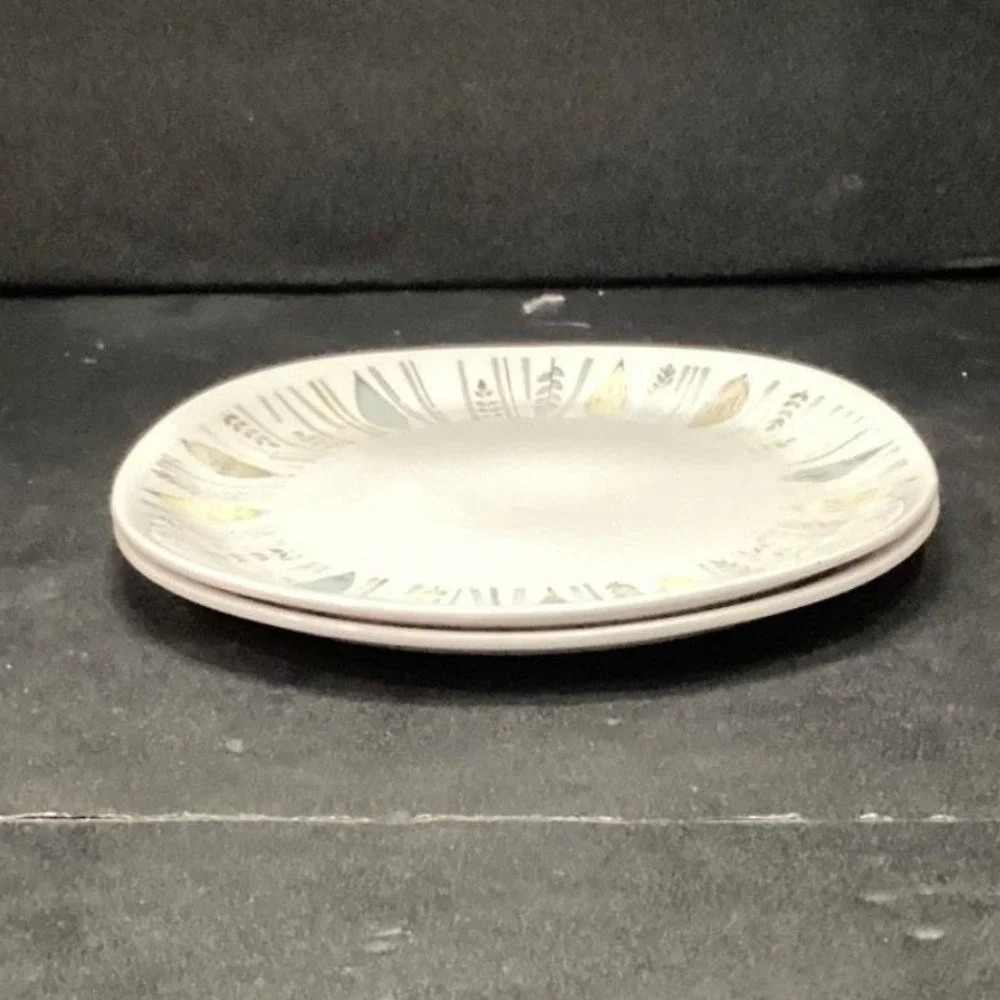 Alfred Meakin Corinth Glo-White Dessert Plates, Set of‎ 2, Vintage Dinnerware